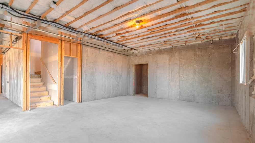 Panorama,frame,interior,of,new,home,room,under,construction